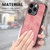 For iPhone 12 mini Vintage Leather PC Back Cover Phone Case(Pink)