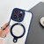 For iPhone 13 Pro Yashi MagSafe Magnetic Holder Phone Case(Purple)
