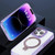 For iPhone 15 Plus Starlink Stand Clear Magsafe Phone Case(Purple)