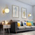 LED Glass Wall Bedroom Bedside Lamp Living Room Study Staircase Wall Lamp, Power source: 12W White Light(6106 Golden Milk White)