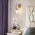 LED Glass Wall Bedroom Bedside Lamp Living Room Study Staircase Wall Lamp, Power source: 12W White Light(6106 Golden Milk White)