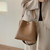 Women Wide Shoulder Strap Crossbody Bucket Bag Fall And Winter Retro Shoulder Bag(Black)