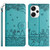 For Xiaomi Redmi Note 13 pro+ Cat Embossing Pattern Leather Phone Case with Lanyard(Blue)