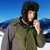 Winter Outdoor Padded Adjustable Head Circumference Ski Hat Warm Ear Protected Cap Flight Hats (Black Brown Fur)
