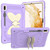 For Samsung Galaxy Tab S9+ Butterfly Kickstand Heavy Duty Hard Rugged Tablet Case(Beige+Raro Purple) For Samsung Galaxy Tab S9+ Butterfly Kickstand Heavy Duty Hard Rugged Tablet Case(Beige+Raro Purple)