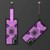 For OnePlus 9R Space PC+TPU Ring Holder Protective Case(Purple)