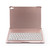 F105A Colorful Backlight Aluminum Backplane Wireless Bluetooth Keyboard Tablet Case for iPad Pro 11 inch 2018 (Rose Gold)