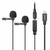 BOYA BY-M2D 8 Pin Interface Omnidirectional Lavalier Bimitral Head Digital Microphone, Length: 6m (Black)