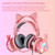 Soyto SY-G25 Cat Ear Glowing Gaming Computer Headset, Cable Length: 2m(Blue)