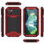 For iPhone 13 R-JUST Sliding Camera Shockproof Life Waterproof Dust-proof Metal + Silicone Protective Case with Holder(Red)