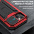 For iPhone 13 R-JUST Sliding Camera Shockproof Life Waterproof Dust-proof Metal + Silicone Protective Case with Holder(Red)