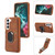 For Samsung Galaxy S23+ 5G Armor Ring Wallet Back Cover Phone Case(Brown) For Samsung Galaxy S23+ 5G Armor Ring Wallet Back Cover Phone Case(Brown)