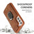 For Samsung Galaxy S23+ 5G Armor Ring Wallet Back Cover Phone Case(Brown) For Samsung Galaxy S23+ 5G Armor Ring Wallet Back Cover Phone Case(Brown)