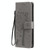 For OPPO F19 / A74 4G Tree & Cat Pattern Pressed Printing Horizontal Flip PU Leather Case with Holder & Card Slots & Wallet & Lanyard(Gray)