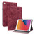 For iPad 10.2 2021 / Air 10.5 2019 Butterfly Rose Embossed Leather Smart Tablet Case(Red)