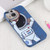 For iPhone 12 mini Spaceman Binoculars Phone Case(Blue and Beige)