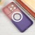 For iPhone 12 Gradient Silicone Shockproof Magsafe Phone Case with Lens Film(Pink Purple)