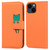 For iPhone 15 Cartoon Buckle Horizontal Flip Leather Phone Case(Orange)