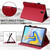For Samsung Galaxy Tab A 10.5 T590 Cartoon Buckle Leather Tablet Case(Red)