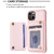 For iPhone 14 / 13 Grid Card Slot Holder Phone Case(Pink)