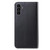 For Samsung Galaxy S23 FE 5G Tricolor Stitching Horizontal Flip Leather Phone Case(Black)
