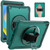 For iPad 10.2 2021 / 2020 / 2019 Heavy Duty Hybrid Tablet Case with Handle & Strap(Dark Green)