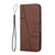 For iPhone 15 Plus Stitching Calf Texture Buckle Leather Phone Case(Brown)