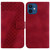 For iPhone 12/12 Pro 7-shaped Embossed Leather Phone Case(Red)