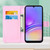 For Samsung Galaxy A05 Colored Drawing Pattern Plain Weave Leather Phone Case(Baby Panda)