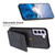 For Samsung Galaxy S21 5G BF28 Frosted Card Bag Phone Case with Holder(Black)