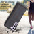 For Samsung Galaxy S21 5G BF28 Frosted Card Bag Phone Case with Holder(Black)