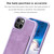 For iPhone 15 BF28 Frosted Card Bag Phone Case with Holder(Purple)