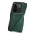 For iPhone 15 Plus Imitation Crocodile Leather Back Phone Case with Holder(Green)