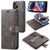 For iPhone 15 Plus DG.MING Crazy Horse Texture Detachable Magnetic Leather Phone Case(Grey)