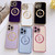 For iPhone 13 Pro Max Electroplate Side Roses Flower MagSafe Phone Case(Purple)
