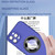 For iPhone 15 Eagle Eye Lens CD Texture MagSafe Magnifier Phone Case(Dark Purple)