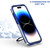 For iPhone 14 Plus Colorful 2 in 1 MagSafe Holder Phone Case(Black)