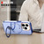 For iPhone 14 Plus Colorful 2 in 1 MagSafe Holder Phone Case(Black)