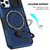 For iPhone 11 Pro Sliding Camshield Magsafe Holder TPU Hybrid PC Phone Case(Royal Blue)