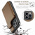 For iPhone 15 Pro CaseMe C22 Card Slots Holder RFID Anti-theft Phone Case(Brown)
