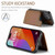 For iPhone 15 Pro CaseMe C22 Card Slots Holder RFID Anti-theft Phone Case(Brown)