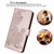 For iPhone 12 Pro Max Datura Flower Embossed Flip Leather Phone Case(Rose Gold)