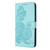 For iPhone 12 mini Datura Flower Embossed Flip Leather Phone Case(Light blue)