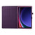 For Samsung Galaxy Tab S9 Litchi Texture Leather Tablet Case with Holder(Purple)