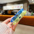 For iPhone 15 Pro Glitter Powder 3-in-1 TPU + PC Phone Case(Blue)