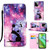 For Motorola Moto G Power 2023 Colored Drawing Pattern Plain Weave Leather Phone Case(Baby Panda)