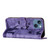 For iPhone 13 Butterfly Cat Embossing Flip Leather Phone Case(Purple)