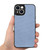 For iPhone 11 Pro Max Carbon Fiber Texture Leather Back Cover Phone Case(Blue)