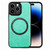 For iPhone 14 Pro Max Solid Color Leather Skin Back Cover Phone Case(Green)