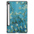 For Samsung Galaxy Tab S9 FE 10.9 JUNSUNMAY Custer Painted 3-Fold Stand Leather Smart Tablet Case(Apricot Flower)